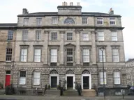 44, 46 and 48 Great King Street, Edinburgh New Town: Georgian terrace elevation with basement area, railings and sash and case windows